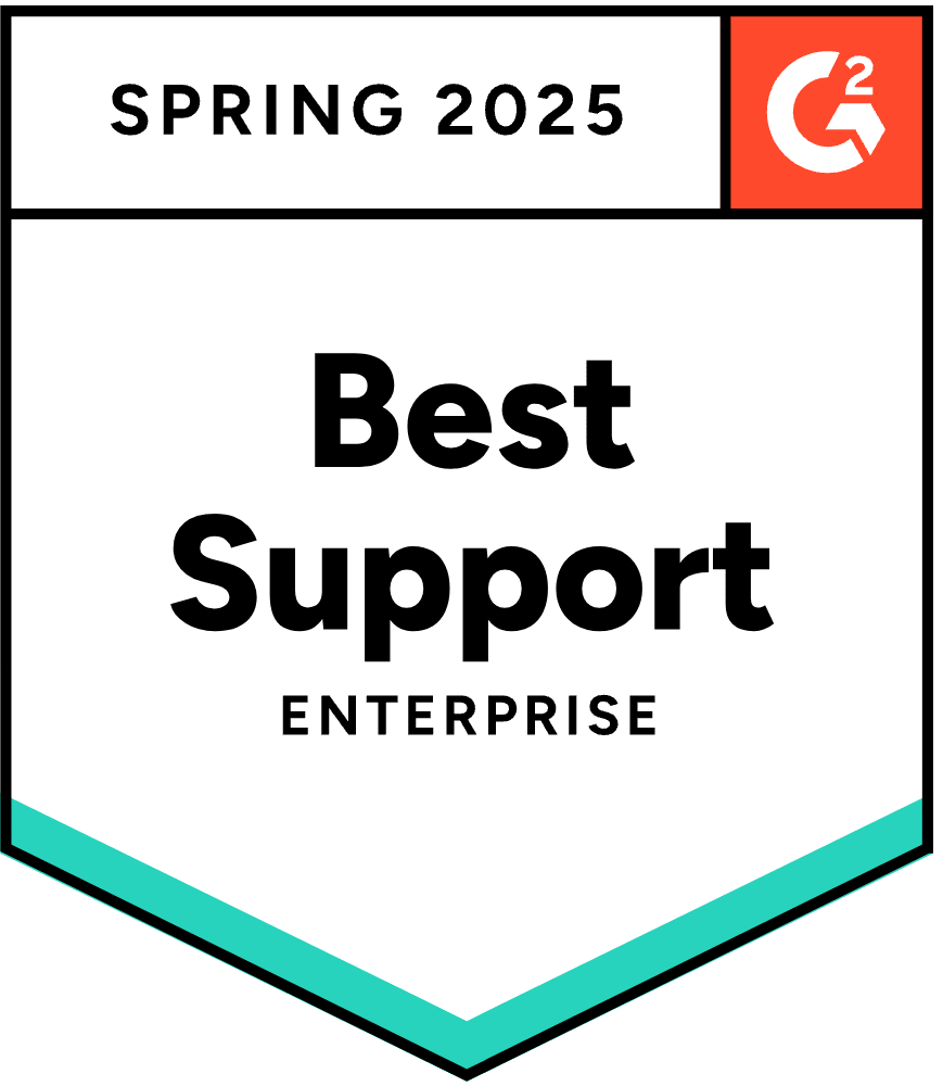 Badge for best support in enterprise quality